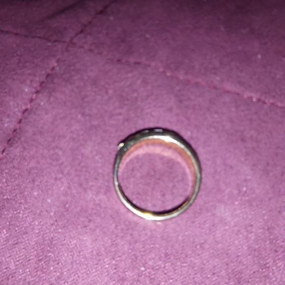 Gold toned clear stone band, size 7 - Picture 2 of 7